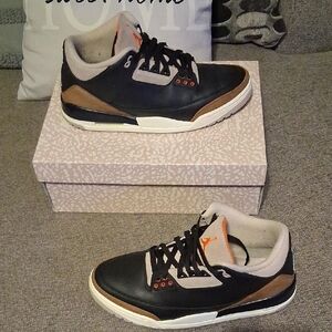Jordan Black and Tan Sneakers